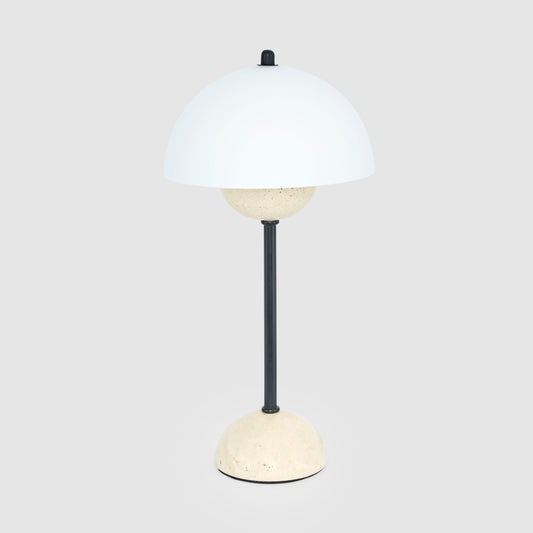 Tondo Travertine Table Lamp