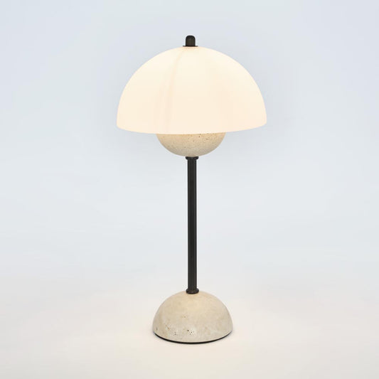 Tondo Travertine Table Lamp