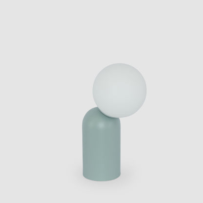 Lumeo Metal + Glass Table Lamp Sky Blue