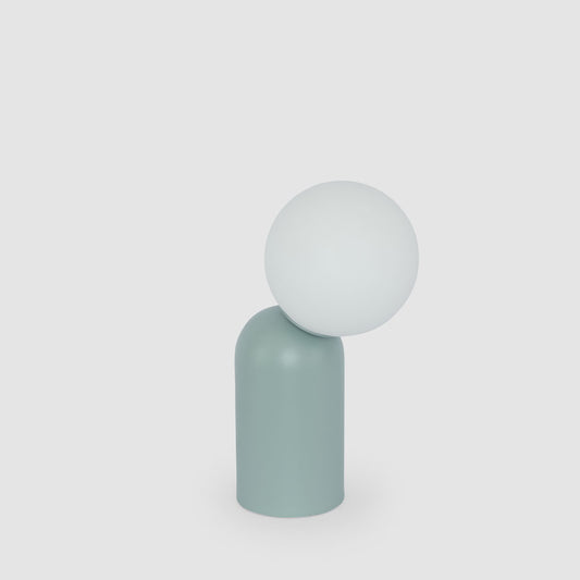 Lumeo Metal + Glass Table Lamp Sky Blue