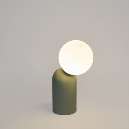 Lumeo Metal + Glass Table Lamp Sky Blue