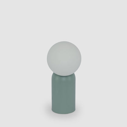 Lumeo Metal + Glass Table Lamp Sky Blue