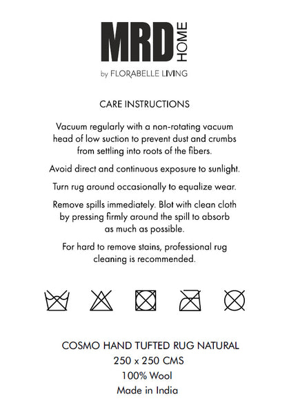 Cosmo Hand-Tufted 100% Wool Rug Netural