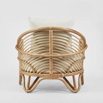 Alexis Armchair Natural/White Fabric