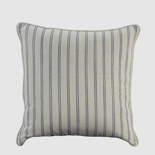 55Cm Throw Cushion White/Blue Pin Stripe