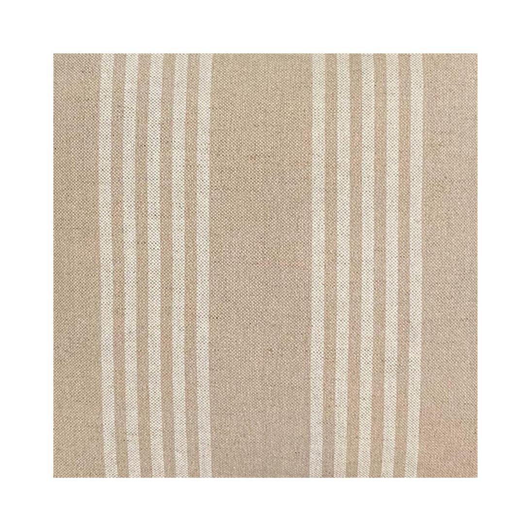 55cm Cushion Natural Beige with Thin Cream Stripes