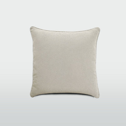 55cm Throw Cushion Natural with White Piping