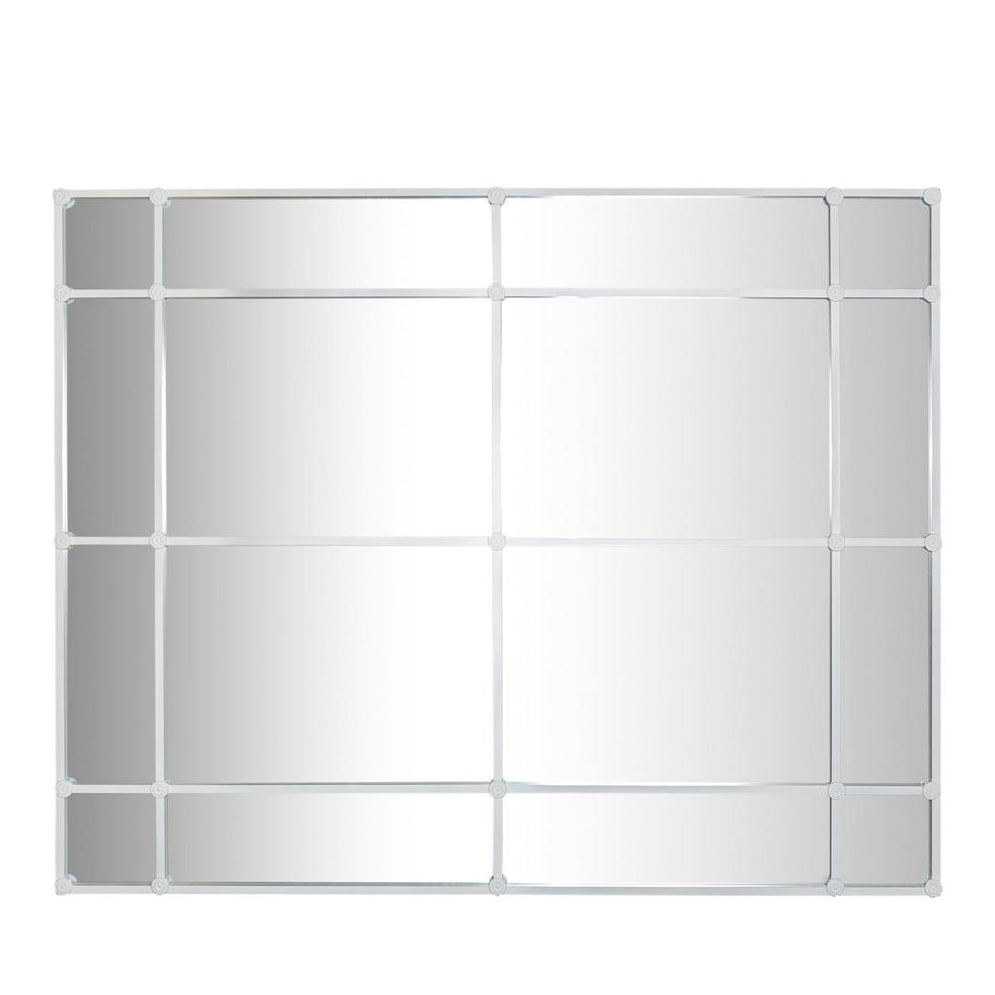 Crawford Rectangular 16 Pane Mirror Iron Frame White 200 x 160cm