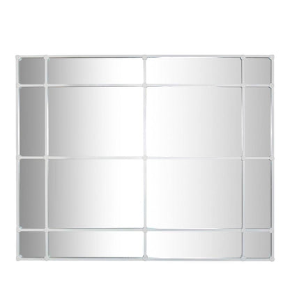 Crawford Rectangular 16 Pane Mirror Iron Frame White 200 x 160cm