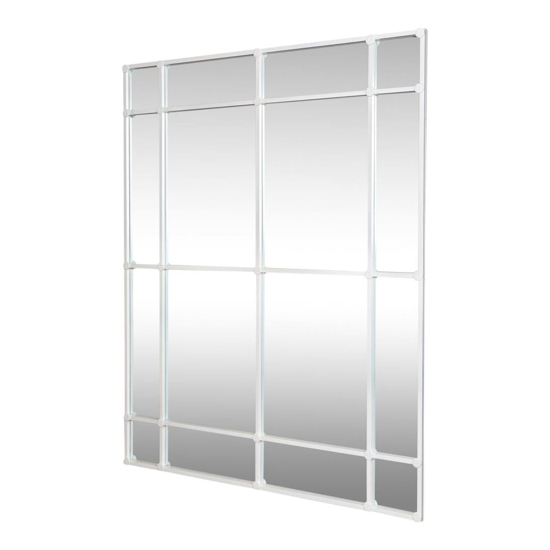 Crawford Rectangular 16 Pane Mirror Iron Frame White 200 x 160cm