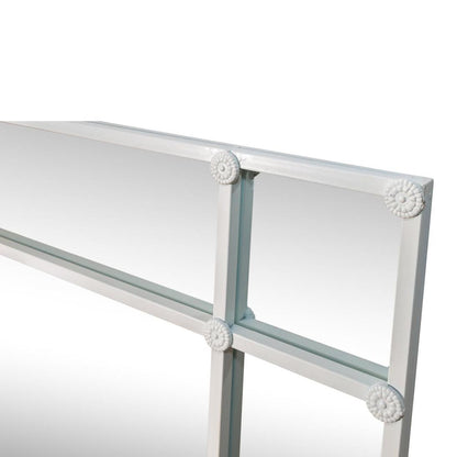 Crawford Rectangular 16 Pane Mirror Iron Frame White 200 x 160cm