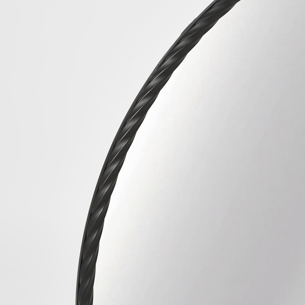 Palais Round Mirror Large Black