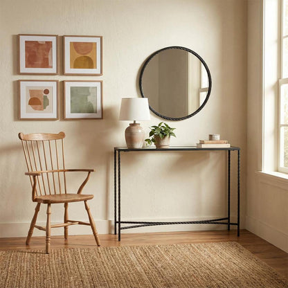Palais Round Mirror Small Black