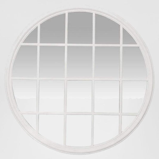 Hamptons Round Mirror 1.2x1.2m White