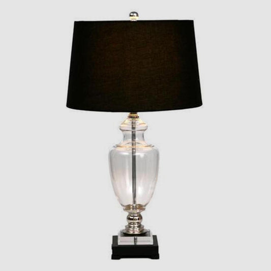 Glass Black Lamp W Black Shade