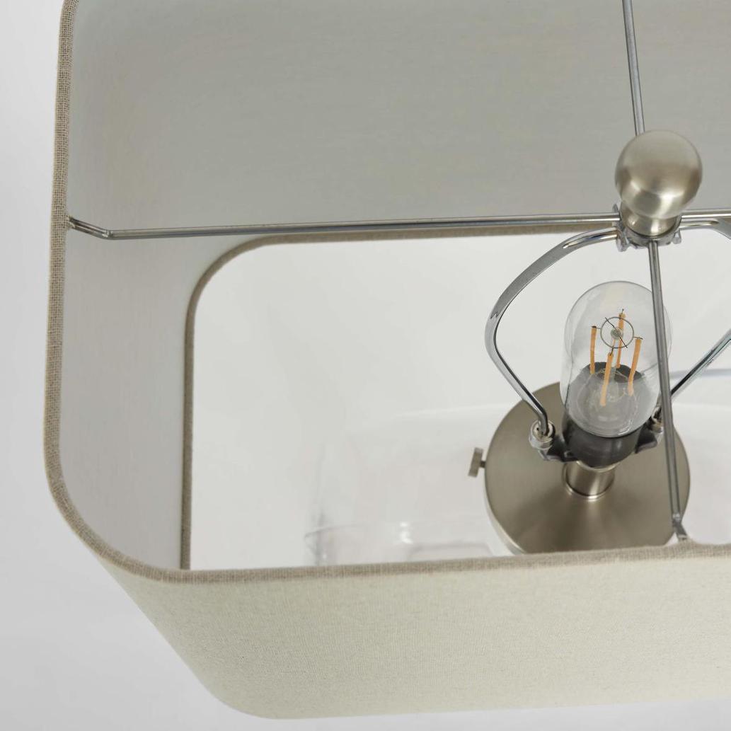 Fillable Bottle Lamp W Linen Shade