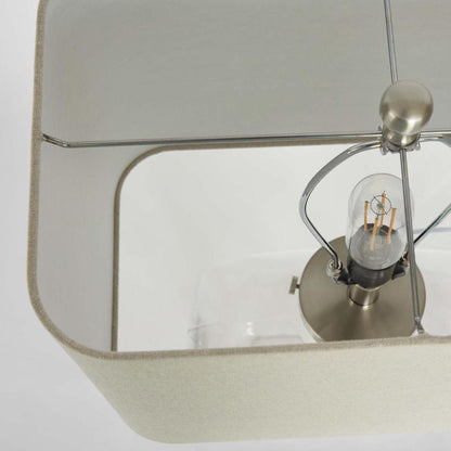Fillable Bottle Lamp W Linen Shade