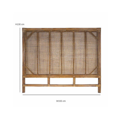 Cayman Rattan Hamptons Bedhead Queen