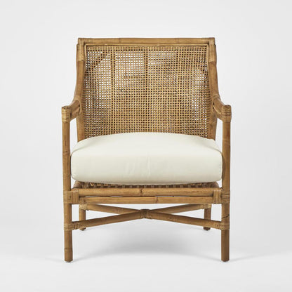Havana Occasional ArmChair Rattan Cream Cushion