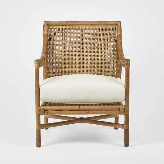 Havana Occasional ArmChair Rattan Cream Cushion