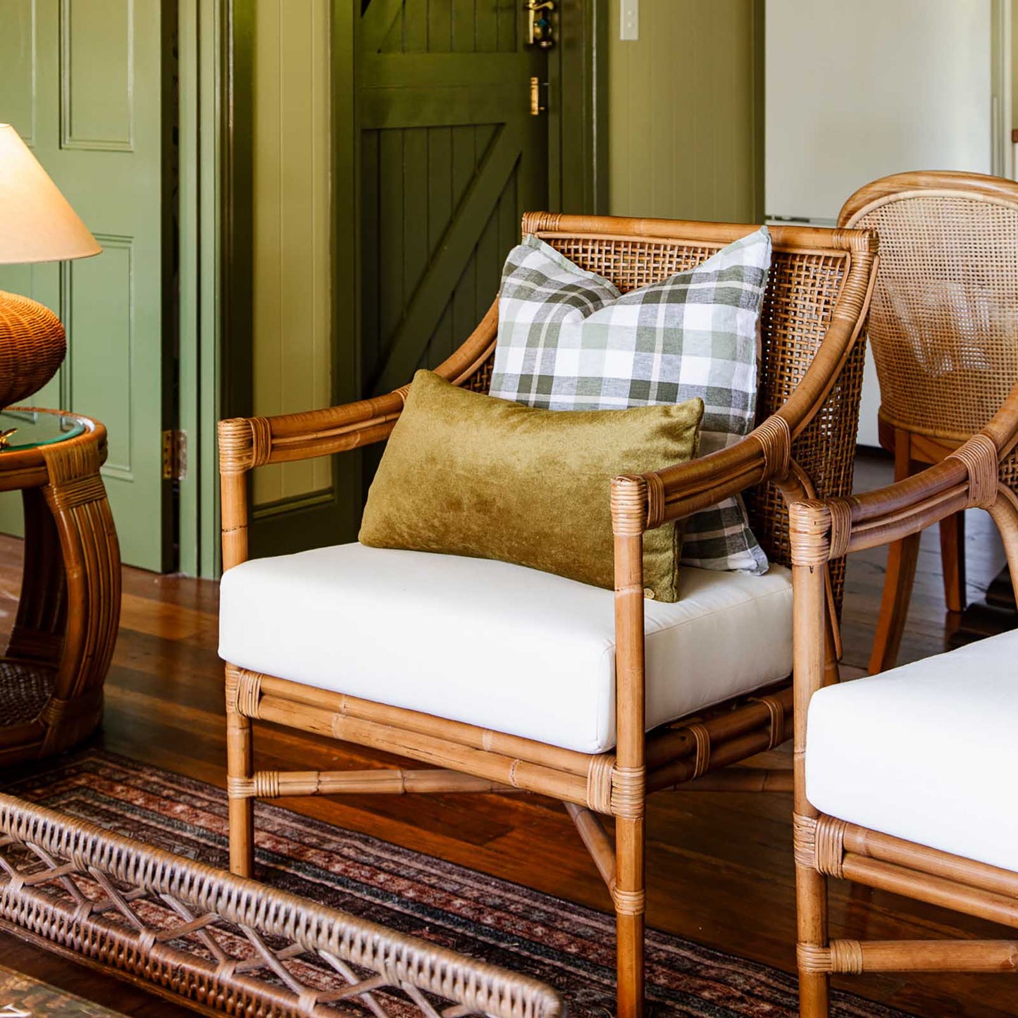 Havana Occasional ArmChair Rattan Cream Cushion