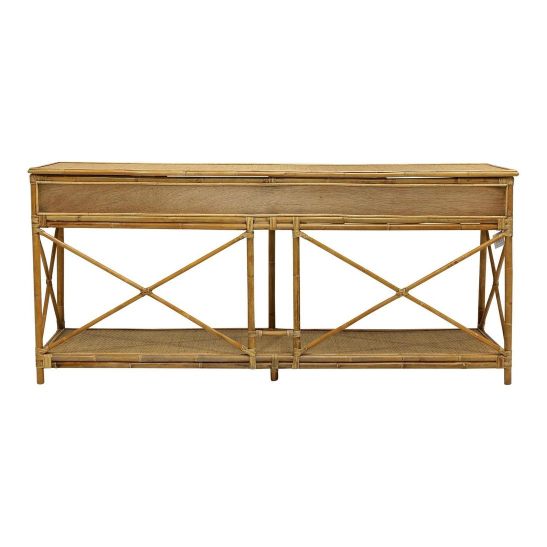 Cayman Large 2 Draw Rattan Console