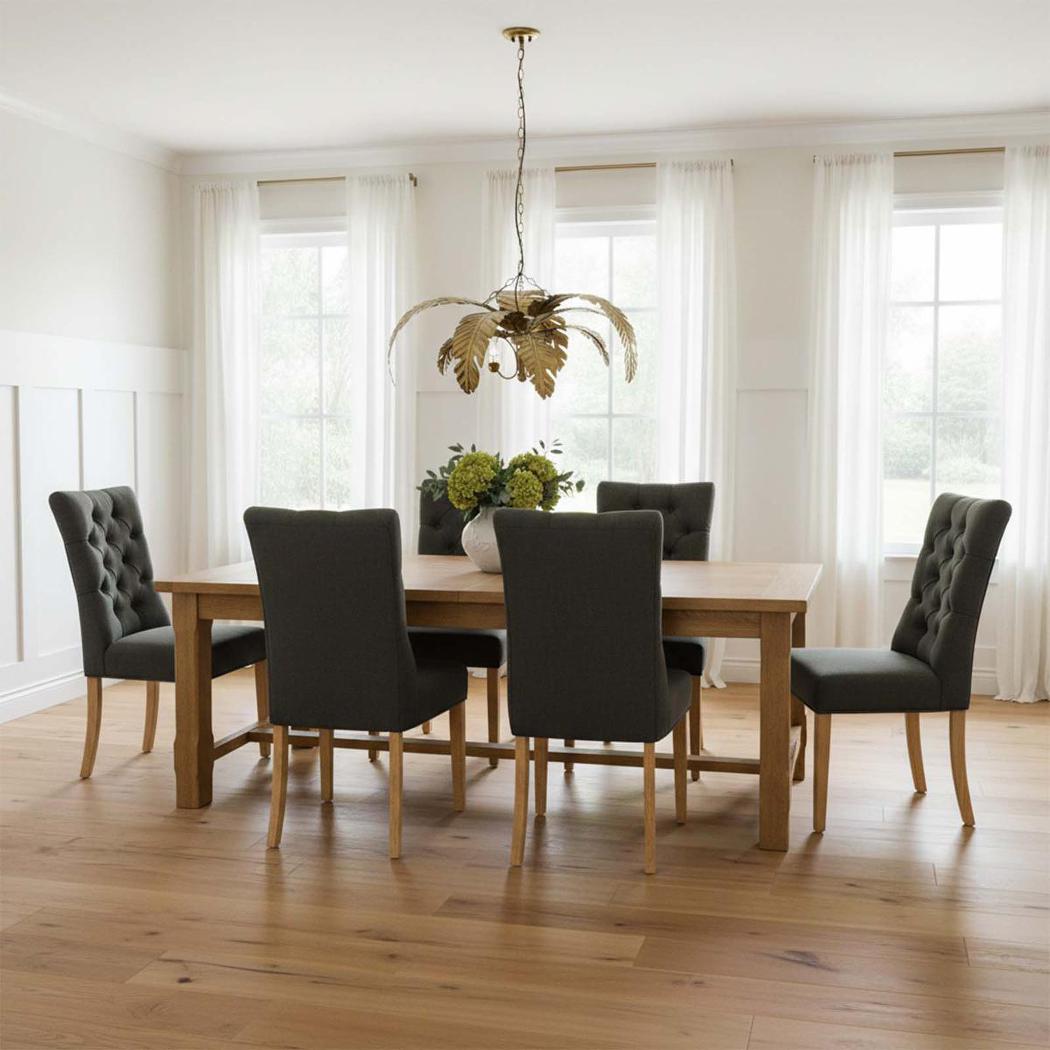 Balmoral Extendable Hamptons Oakwood Dining Table 210cm - 310cm