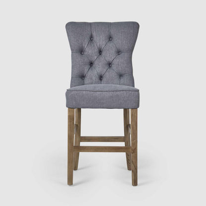 Storm Grey Counter Chair with Buttons