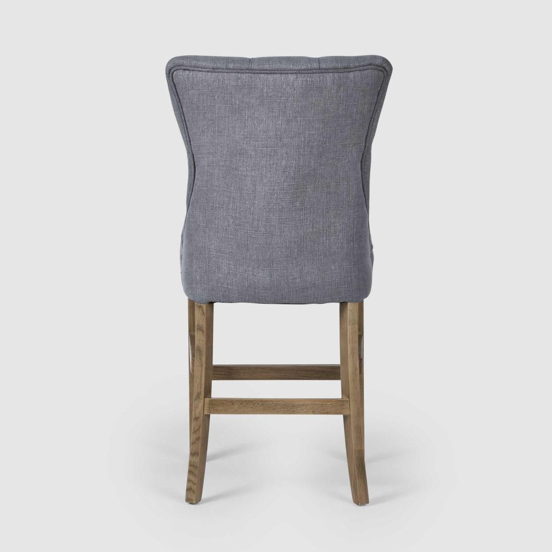 Storm Grey Counter Chair with Buttons