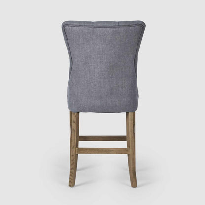 Storm Grey Counter Chair with Buttons