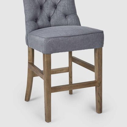 Storm Grey Counter Chair with Buttons