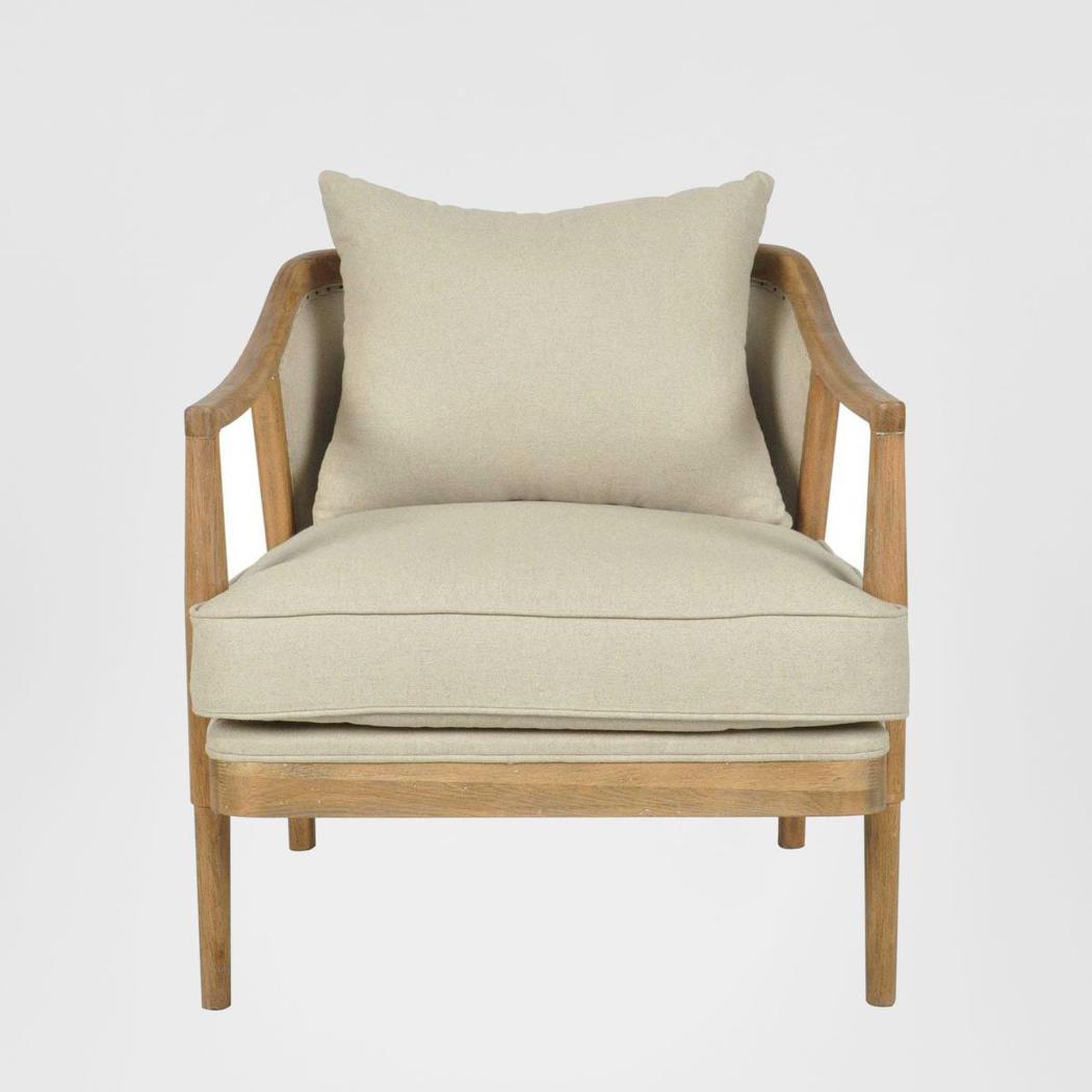 Asteria Oakwood Linen Armchair *