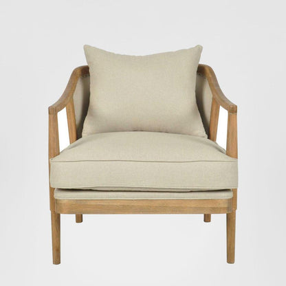 Asteria Oakwood Linen Armchair *