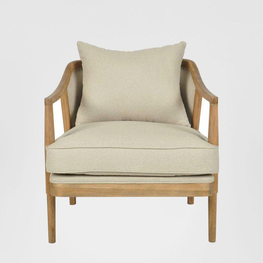 Asteria Oakwood Linen Armchair *