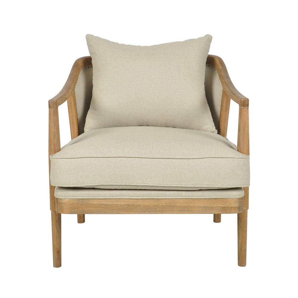 Asteria Oakwood Linen Armchair *