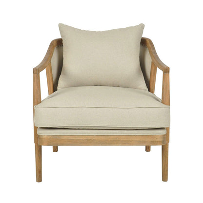 Asteria Oakwood Linen Armchair *