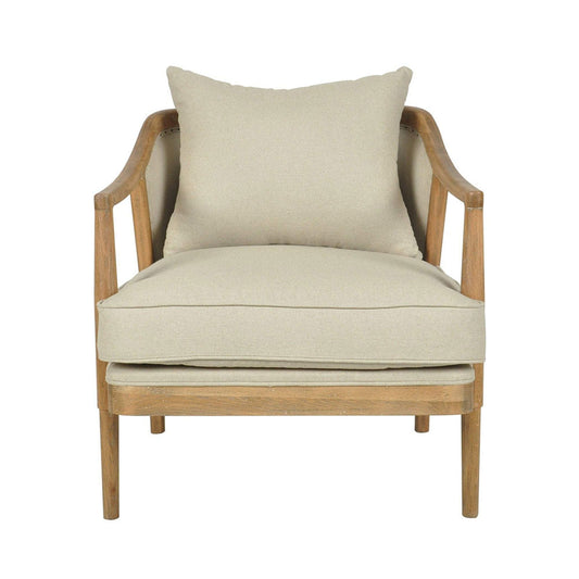 Asteria Oakwood Linen Armchair *
