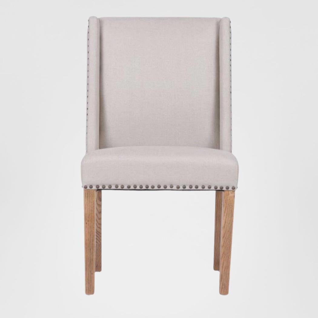 Ithaca Dining Chair Beige W/Studs