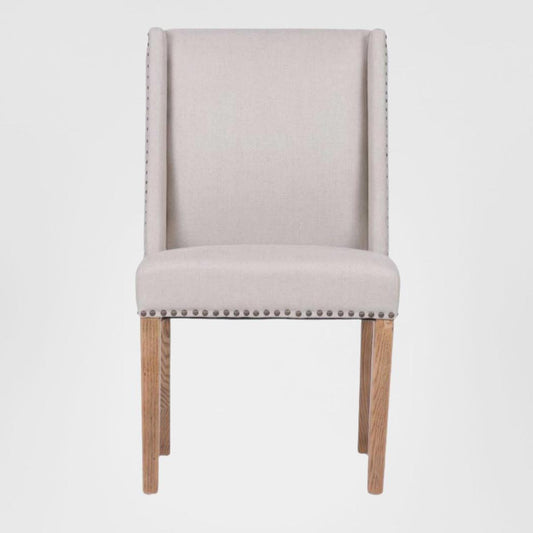 Ithaca Dining Chair Beige W/Studs