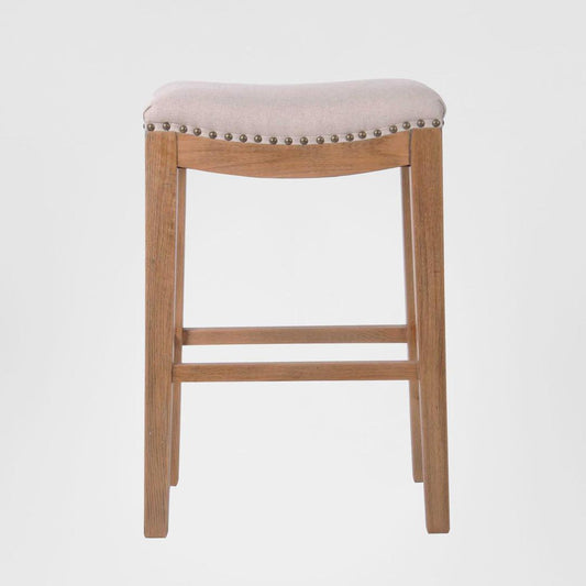 Oakwood Counter stool Beige W/Studs
