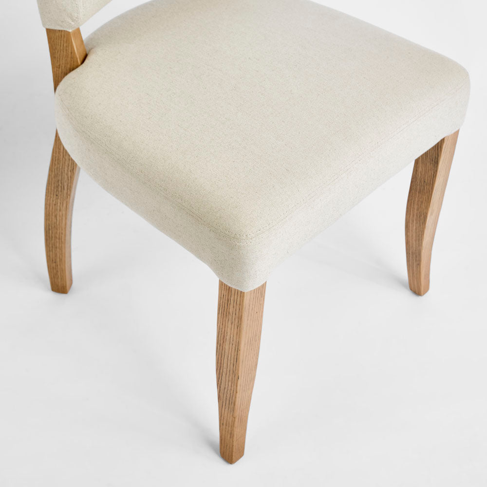 Claude Oakwood Dining Chair Beige