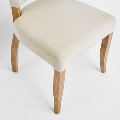 Claude Oakwood Dining Chair Beige