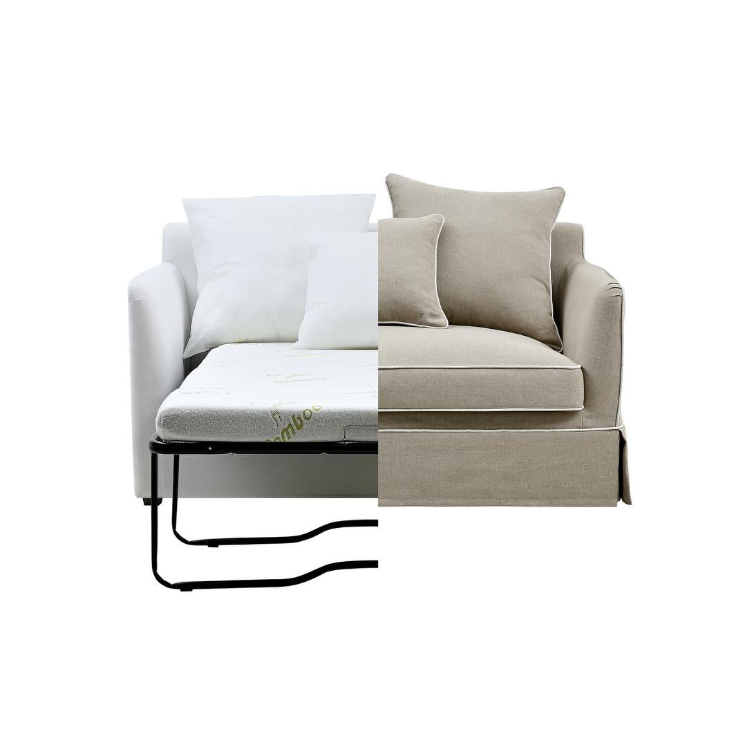 Noosa Hamptons 1.5 Seat Sofa Bed - Base & Cushion Inserts Only