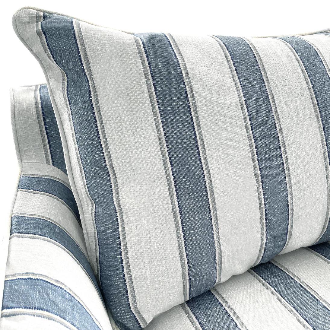 Slip Cover Only - Noosa Hamptons Armchair Blue Sky Stripe