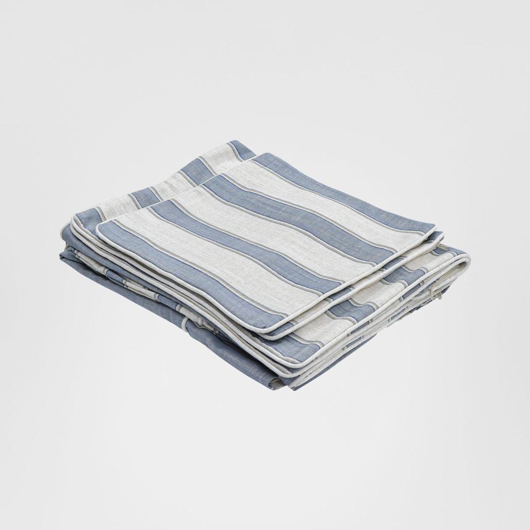 Slip Cover Only - Noosa Hamptons 2.5 Seat Sofa Blue Sky Stripe