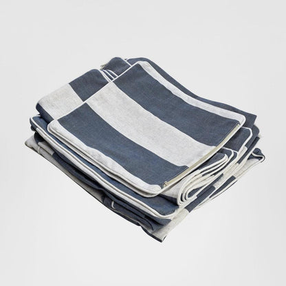 Slip Cover Only - Noosa Hamptons 2 Seat Sofa Denim/Cream Stripe