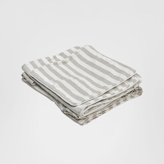 Slip Cover Only - Noosa Hamptons 1.5 Seat Sofa Natural Stripe