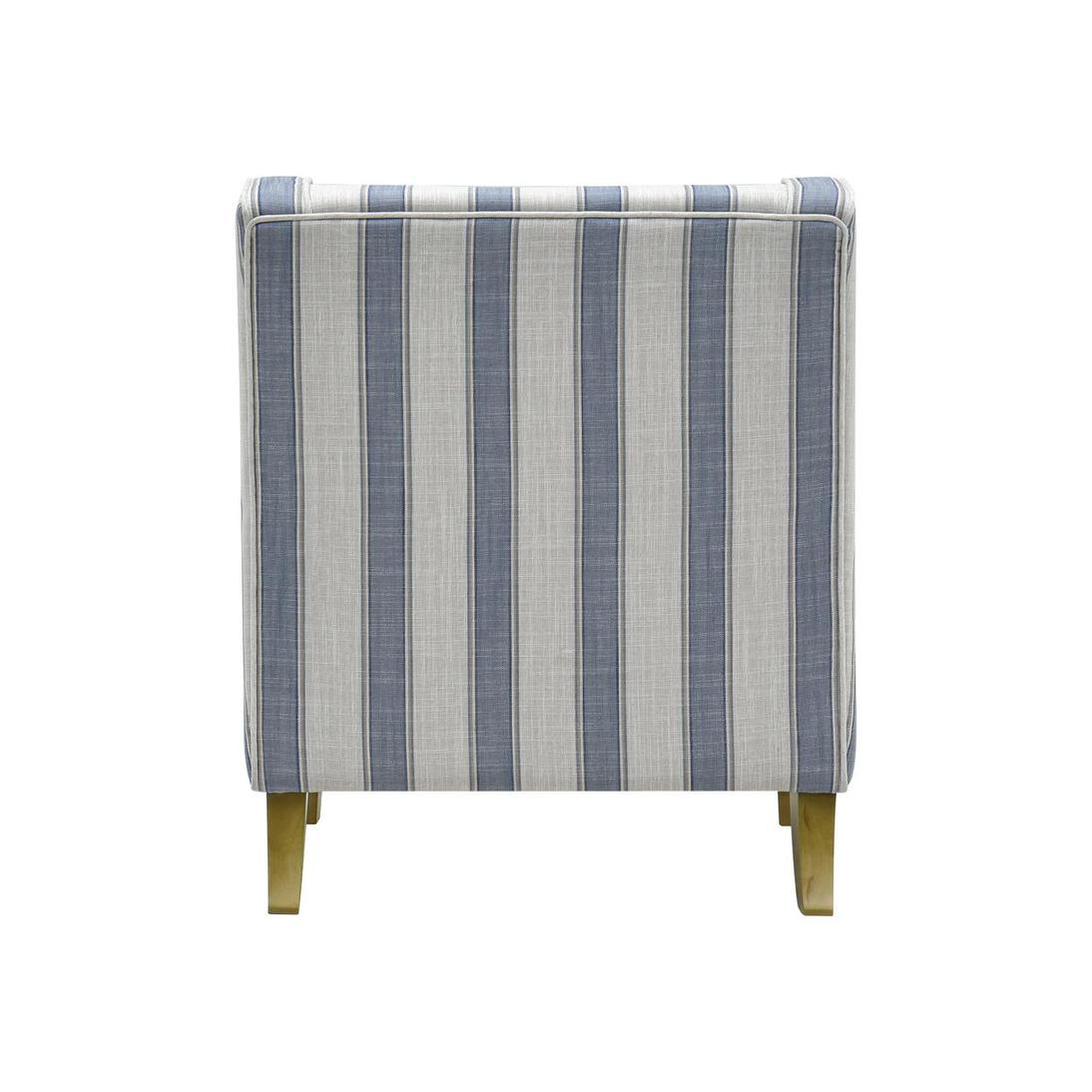 Bondi Hamptons Armchair Blue Sky Stripe W/White Piping
