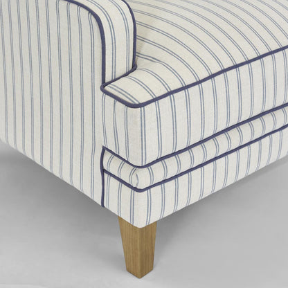 Bondi Hamptons Armchair Blue Pinstripe
