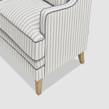 Bondi Hamptons 2 Seat Sofa Blue/White Pin Stripe